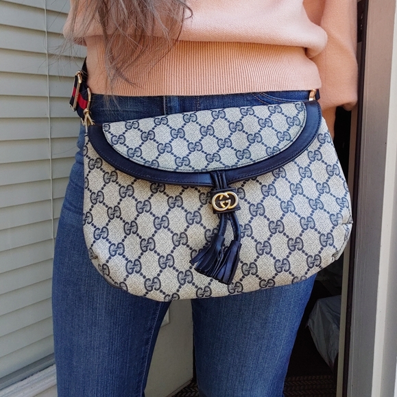 Gucci Blue and Red Crossbody Bag - Picture 2 of 13